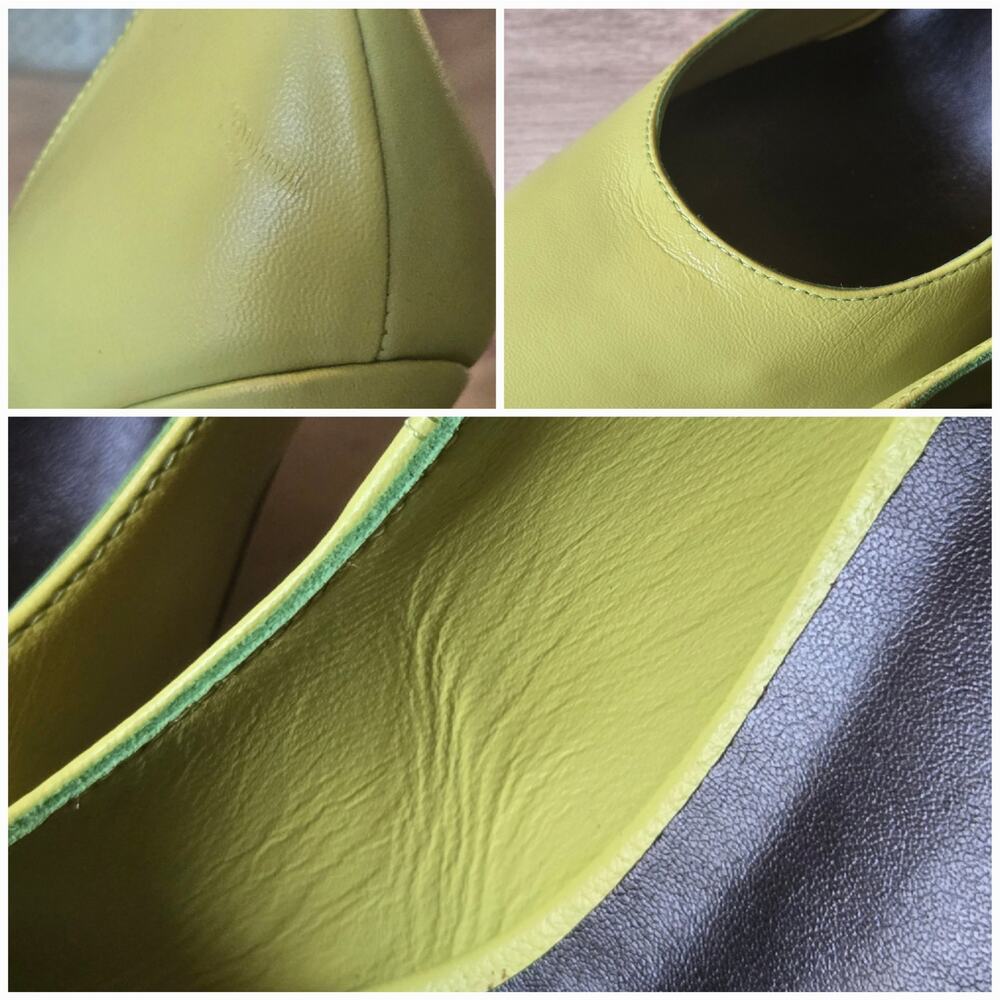 Ted Baker London Teyma Green Leather Court Pump Block Heel 37 - Picture 8 of 8